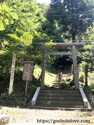 もうひとつの神社に向かう山道入口2